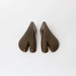 Tortoise-Unknown, Japan Vintage*021 Unknown, Japan Wood Objects (Set Of 2)