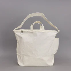 TORTOISE-yellow paper Anunfold Bags & Wallets*Anunfold Side Pocket Tote Bag - White