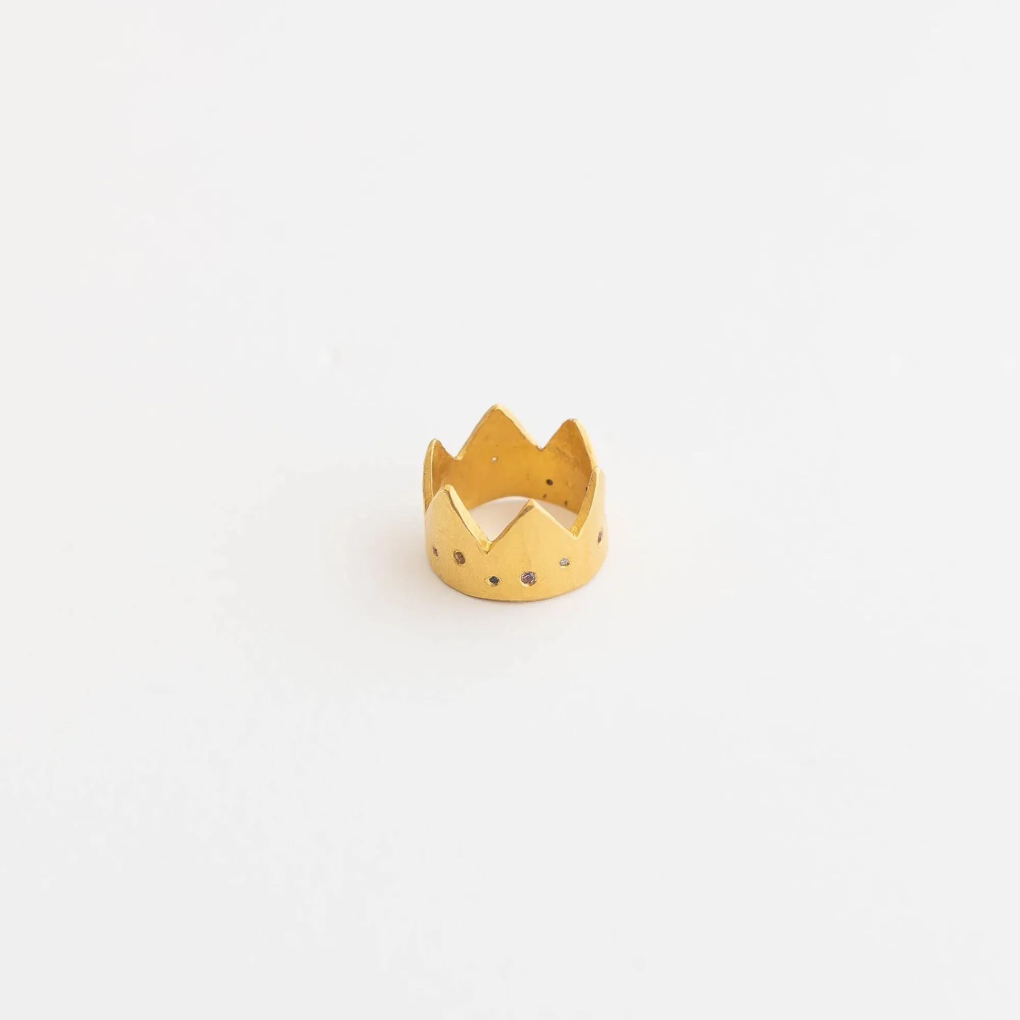 Black Barc Jewelry*'Crown Band' Ring With Gemstones