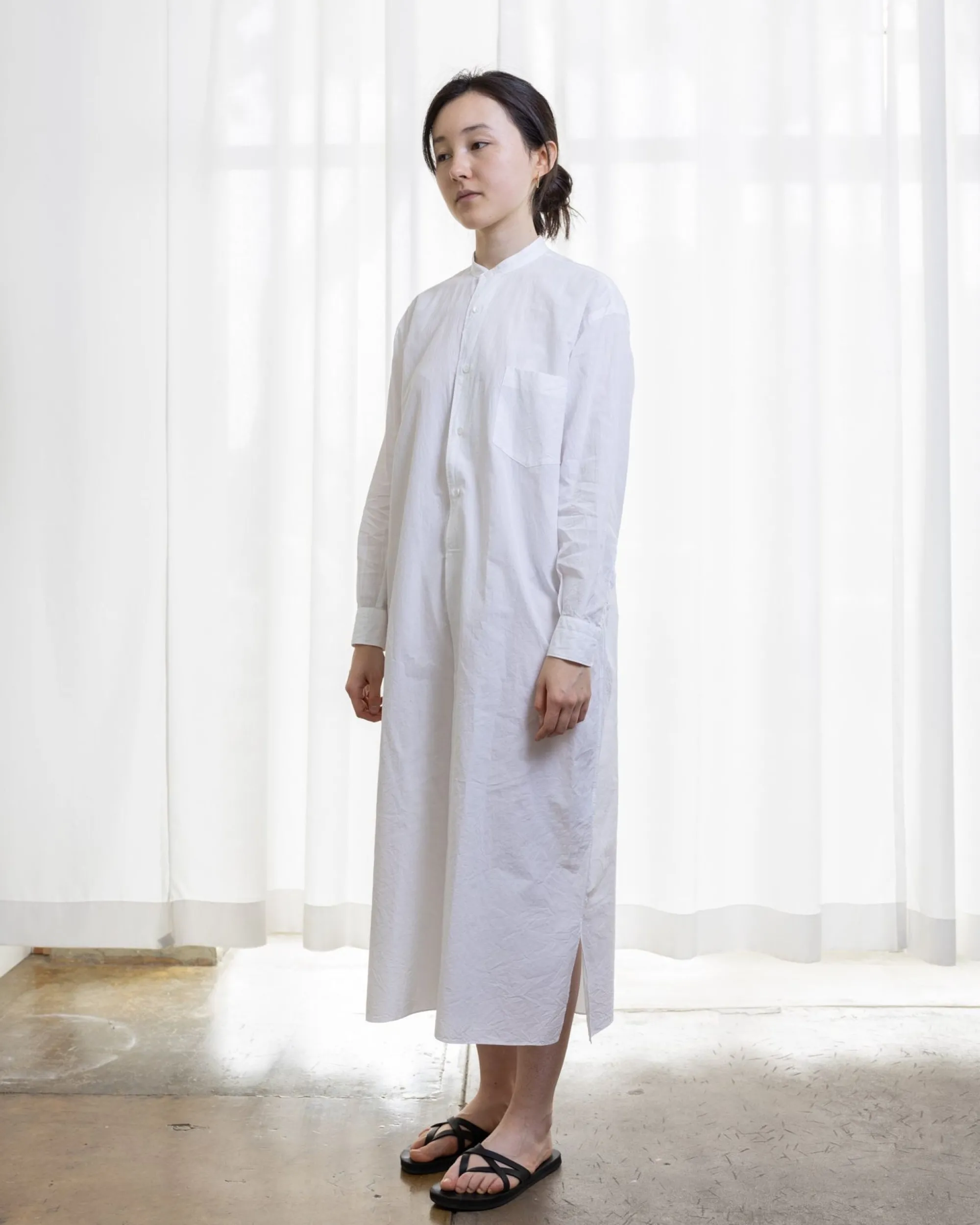 TORTOISE-yellow paper Comoli Apparel*Comoli Shirt Dress X01-02003