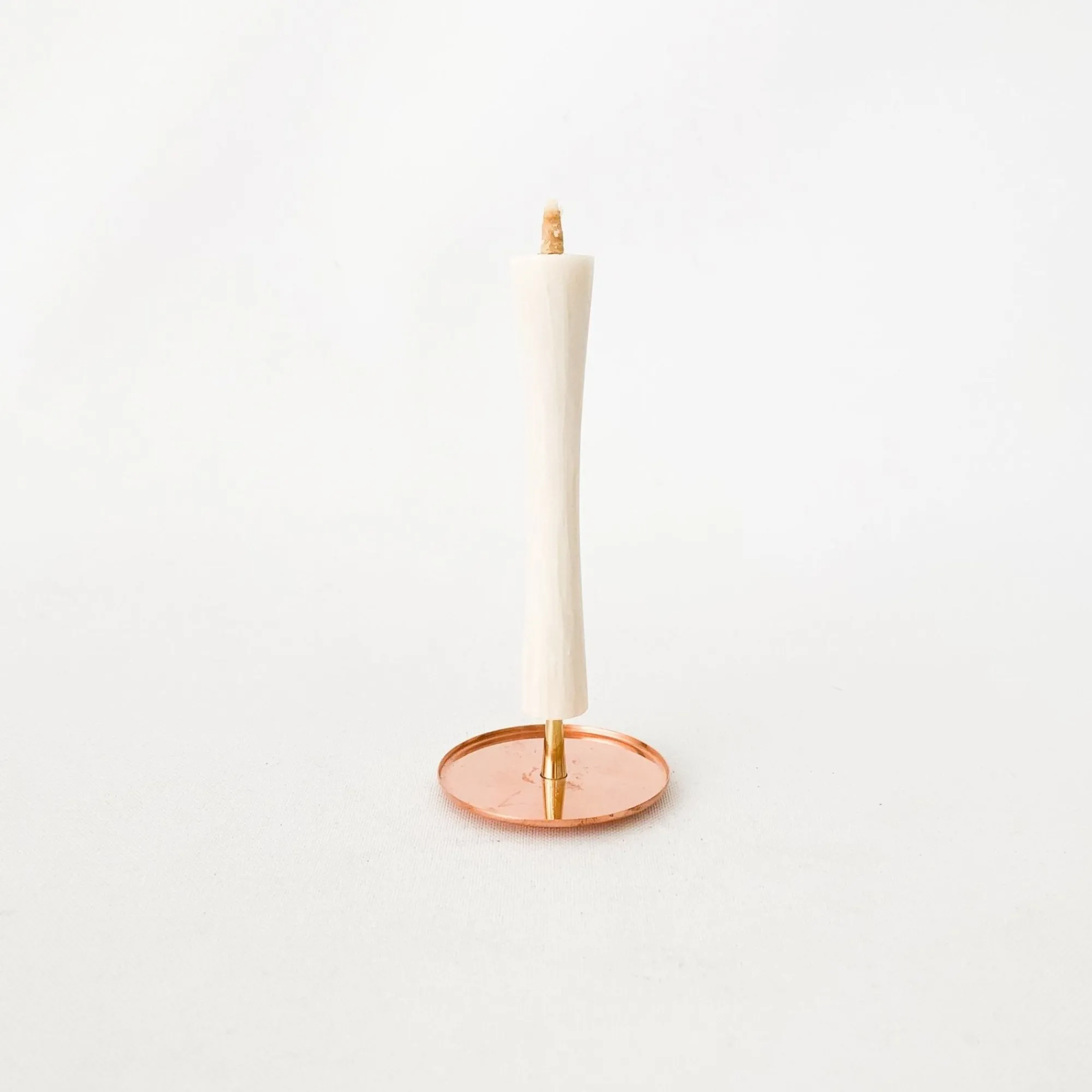 TORTOISE-yellow paper F/style Soaps & Scents*F/Style Copper Candle Stand