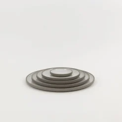 SAIKAI (Hasami) Plate / Lid*Haw101 - Plate / Lid Ash White O 3.3/8