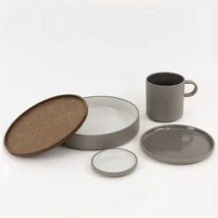 SAIKAI (Hasami) Plate / Lid*Hdg102 - Plate / Lid Dark Gray O 5.5/8