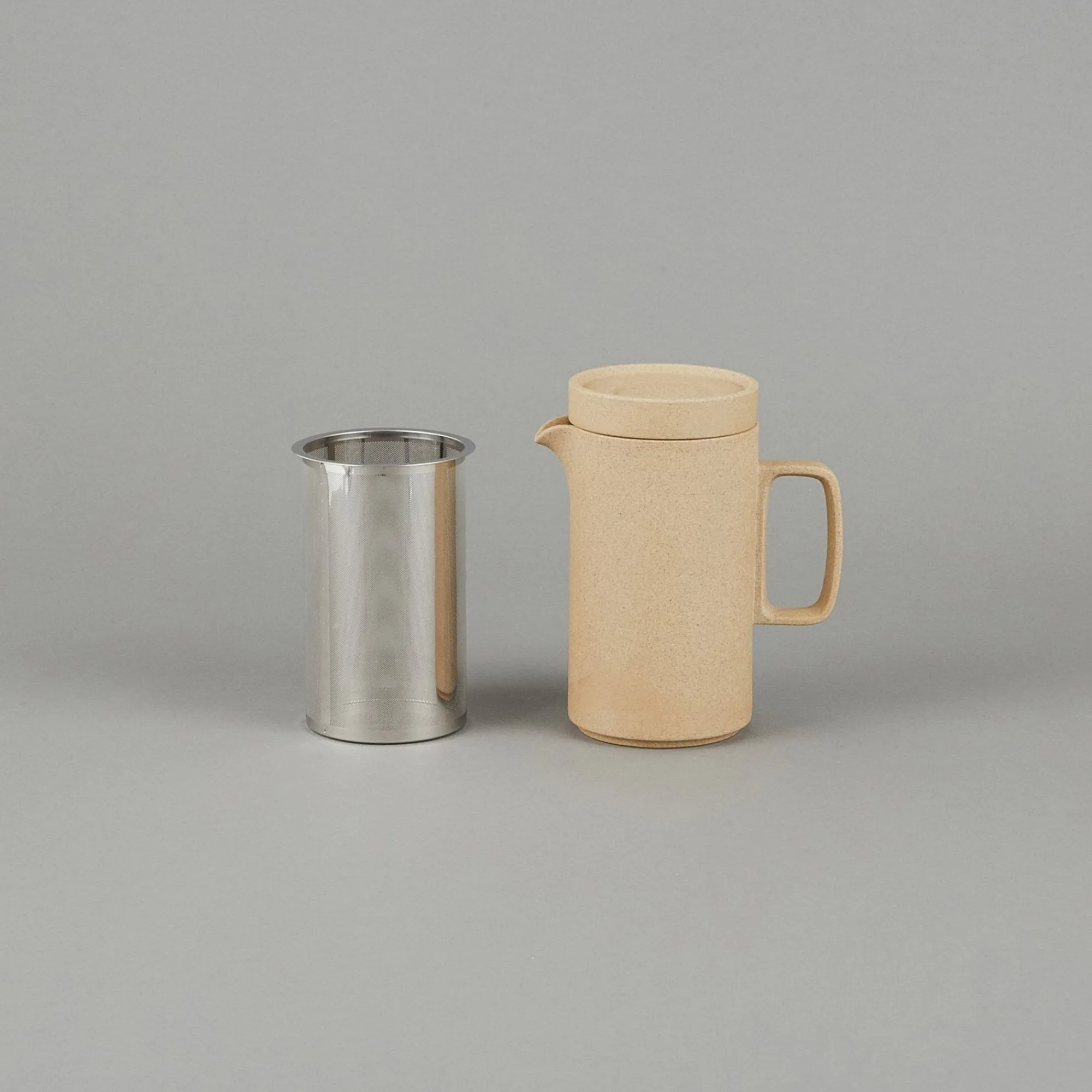 SAIKAI (Hasami) Coffee & Tea*Hp037 - Teapot Tall With Stainless Strainer Natural O 3.3/8"