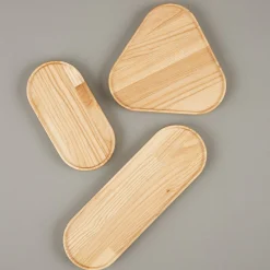 SAIKAI (Hasami) Wooden & Richlite Tray / Lid*Hp036 - Tray / Lid Ash 6.1/4" X 6.3/4"