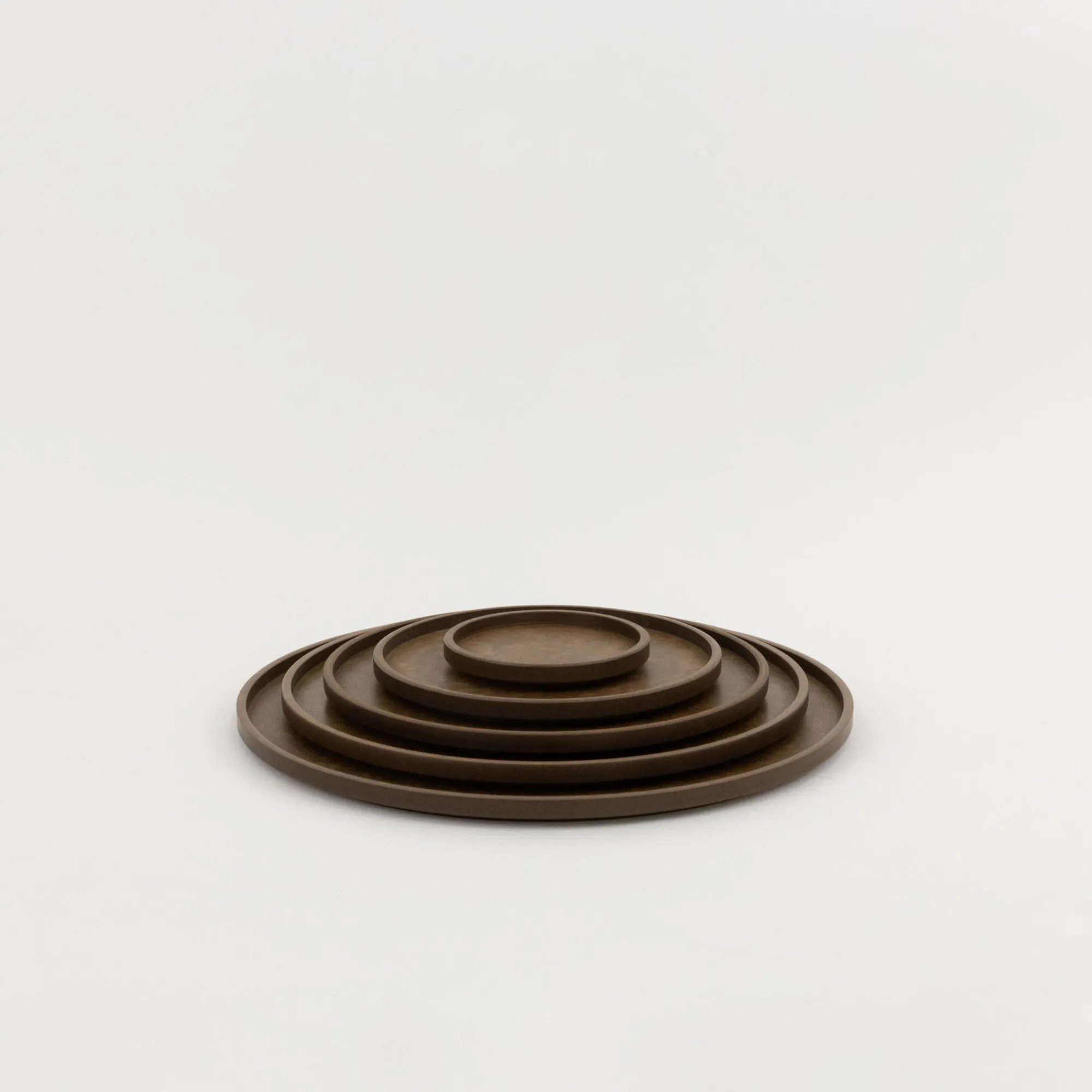 SAIKAI (Hasami) Wooden & Richlite Tray / Lid*Hrn123 - Tray / Lid Dark Brown O 5.5/8"
