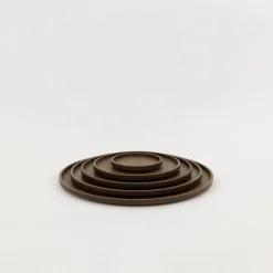 SAIKAI (Hasami) Wooden & Richlite Tray / Lid*Hrn124 - Tray / Lid Dark Brown O 7.3/8