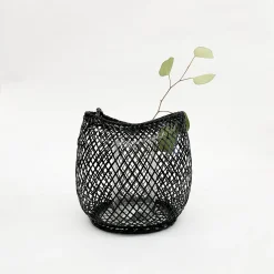 TORTOISE-yellow paper Kosuga Home Decor*Kosuga Bamboo Flower Baskets - Mayu And Oboro
