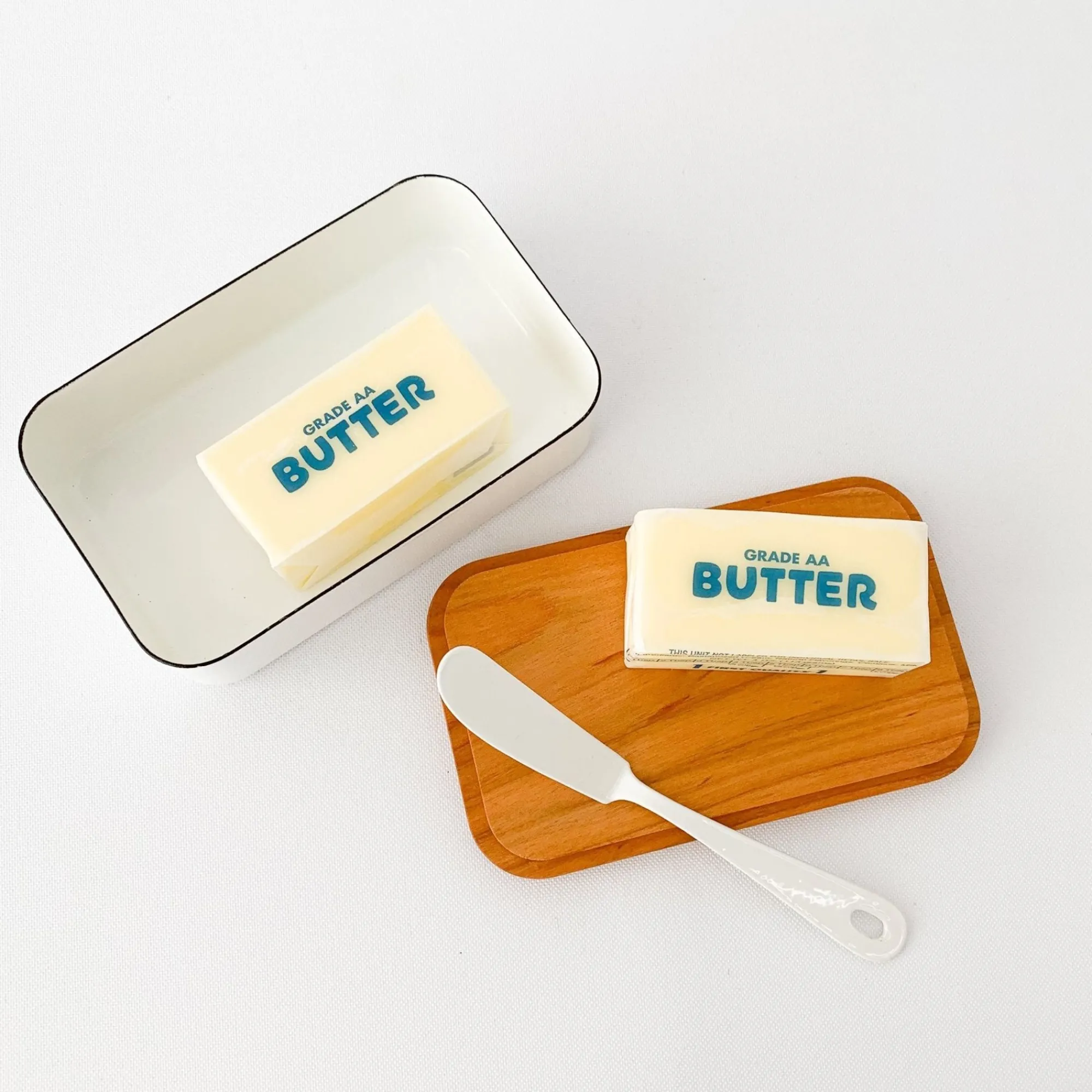 SAIKAI (Others) Storing*Noda Horo Enamel Butter Case With Wood Lid