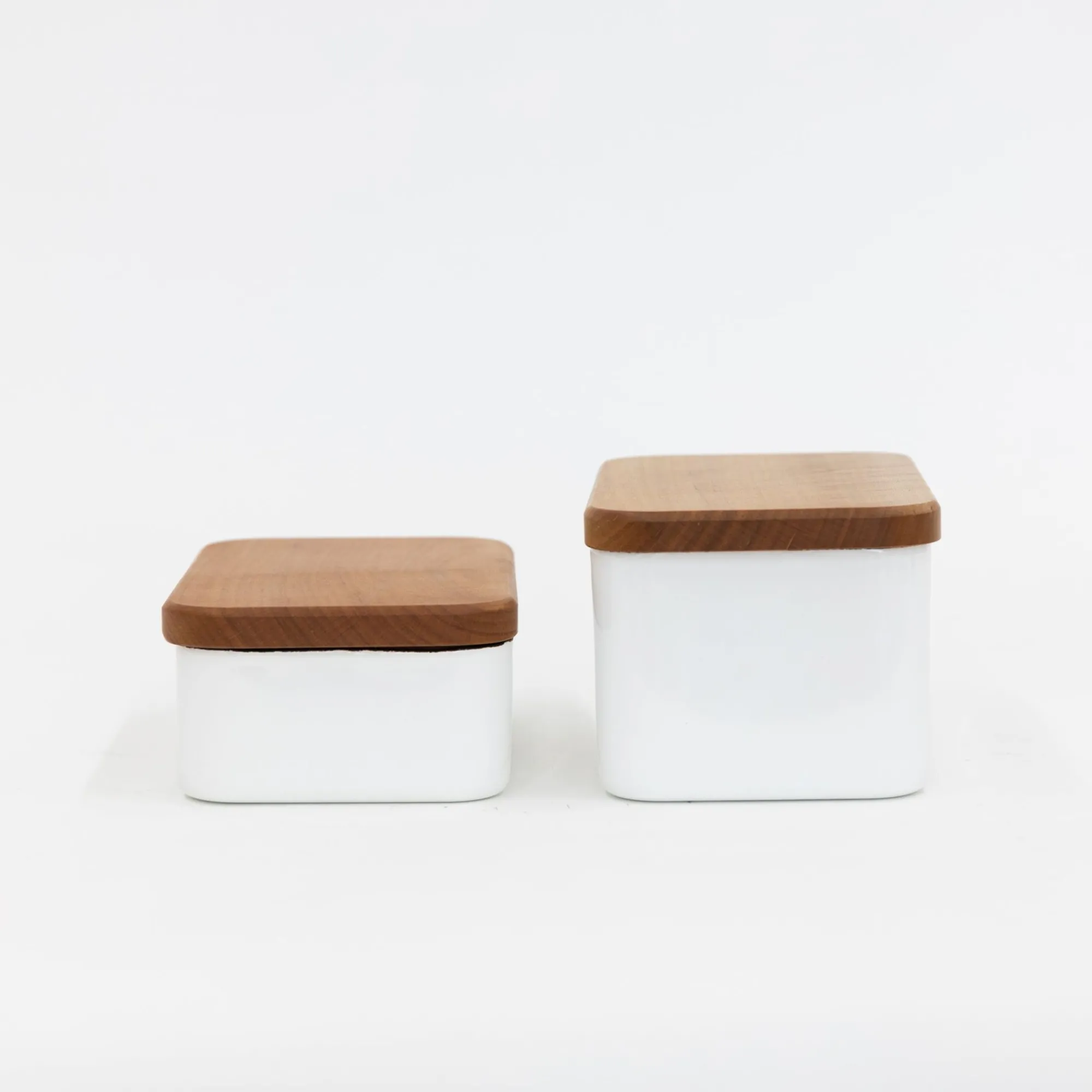 SAIKAI (Others) Storing*Noda Horo Enamel Butter Case With Wood Lid