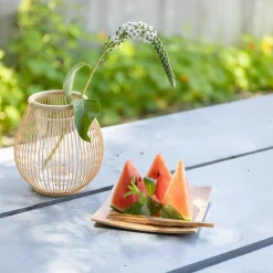 SAIKAI (Others) Serving*Orange Pine Natural Plywood Square Dish