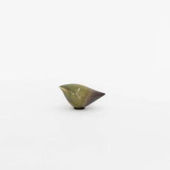 TORTOISE-yellow paper Home Decor*Rie Ito'S Ceramic Oval Birds