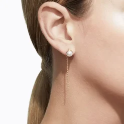Tortoise-Shihara Jewelry*Shihara Half Pearl Chain Earring 0°
