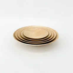 TORTOISE-yellow paper Serving*Suya Thin Wooden Bowls