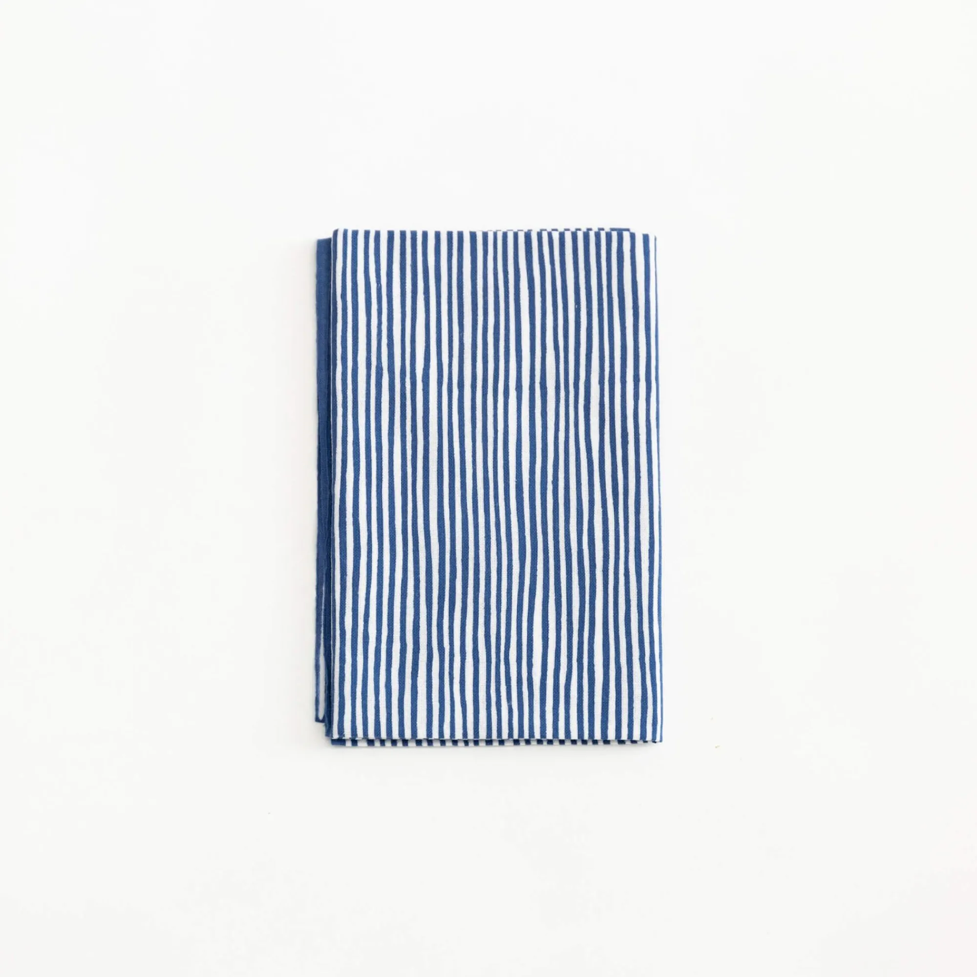 TORTOISE-Kamawanu Traditional*Tenugui - Blue Wavy Staggered Stripe