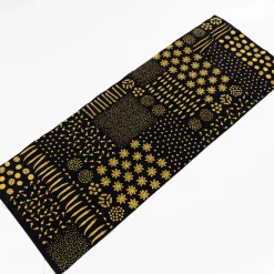TORTOISE-Kamawanu Contemporary*Tenugui - Yellow Spices On Black